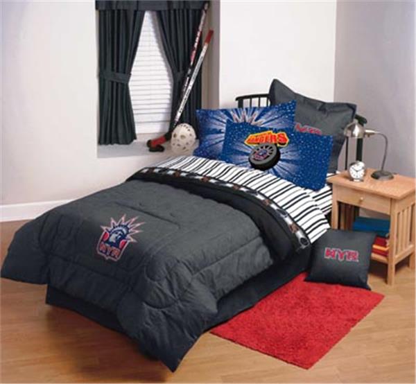 New York Rangers Denim Comforter Sheet Set Combo