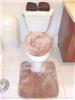 DECORATIVE PLUSH BATHROOM RUGS--LID COVER 