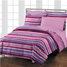 Blackberry Chevron Comforter Set | By DomesticBin