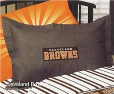 CLEVELAND BROWNS Denim Pillow Sham | By DomesticBin