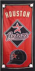 HOUSTON ASTROS Cap Series Beach Towel | By DomesticBin