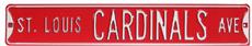 St. Louis Cardinals Ave Red Steel Street Sign | By DomesticBin