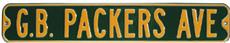 Green Bay Packers Ave Steel Street Sign | By DomesticBin