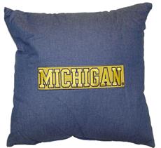 University of Michigan 18&quot; Square Pillow | By DomesticBin