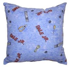 DALE EARNHARDT, JR. Blue Square Pillow | By DomesticBin