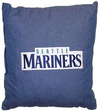 SEATTLE MARINERS 18&quot; Denim Square Pillow | By DomesticBin