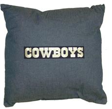 Dallas Cowboys 18&quot; Denim Square Pillow | By DomesticBin