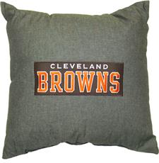 CLEVELAND BROWNS 18&quot; Denim Pillow | By DomesticBin