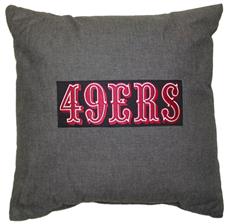 SAN FRANCISCO 49ers 18&quot; Denim Pillow | By DomesticBin