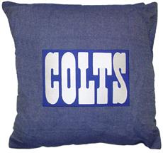 INDIANAPOLIS COLTS 18&quot; Denim Pillow | By DomesticBin