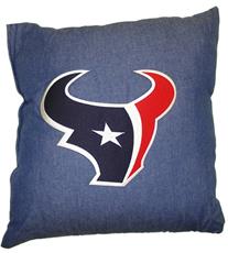 HOUSTON TEXANS 18&quot; Denim Pillow | By DomesticBin