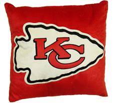 KANSAS CITY CHIEFS 16&quot; Plush Pillow | By DomesticBin