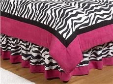 Zebra Full/Queen Bedskirt | By DomesticBin