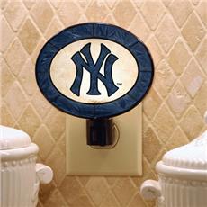 New York Yankees Art Glass Night Light | By DomesticBin