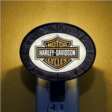 Harley Davidson Black Art-Glass Night Light | By DomesticBin