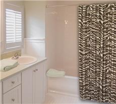 Wild Zebra Brown Shower Curtain | By DomesticBin