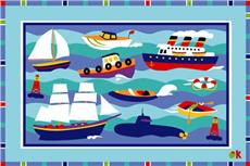 BOATS &amp; BUOYS Fun Rug | By DomesticBin