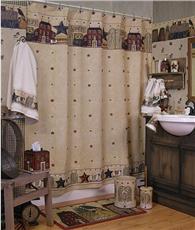 PRIMITIVE WELCOME Shower Curtain & Accessories