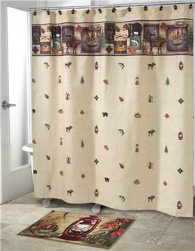 Camping Trip Shower Curtain and Bath Accessories | By DomesticBin