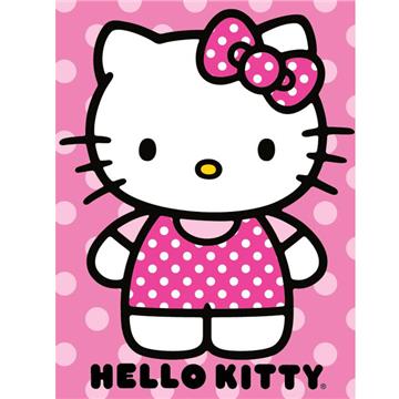 Hello Kitty Dot Raschel Throw