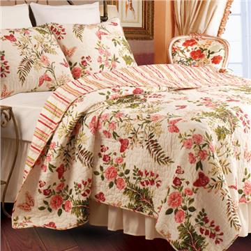 Butterflies Cotton Quilt/Sham Set