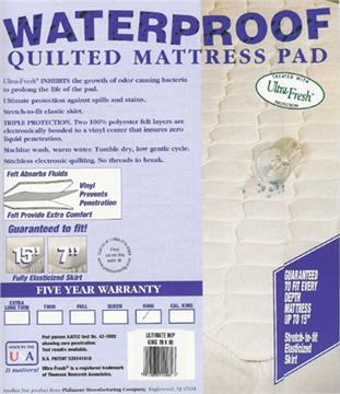 Waterproof Fitted  Mattress Pad  -- Quilted | By DomesticBin