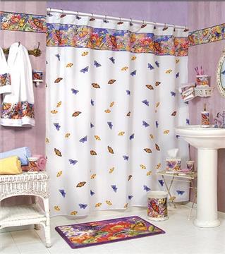 Butterfly Garden Shower Curtain & Accessories